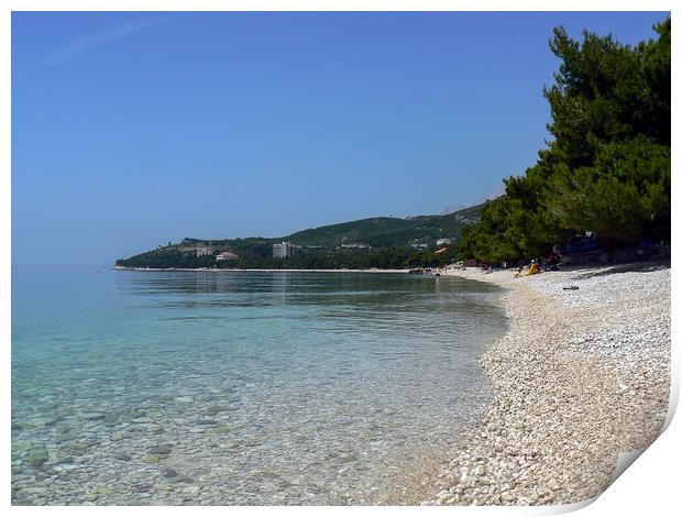 Tucepi beach in Croatia Print by Jason Wells