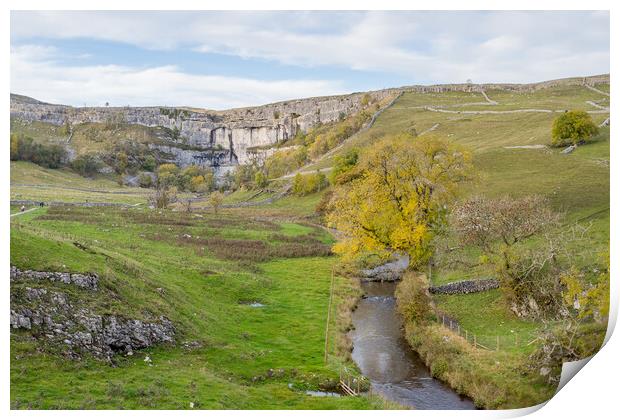 Looking down Malham Beck Print by Jason Wells