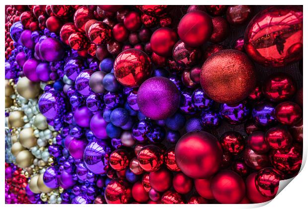 Wall of baubles Print by Jason Wells