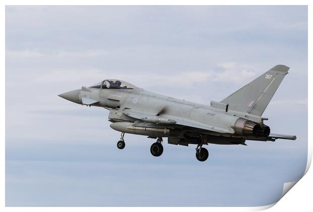 RAF Typhoon coming into land Print by Jason Wells