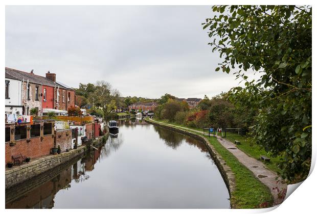 Looking up the canal towards Appleby Bridge Print by Jason Wells