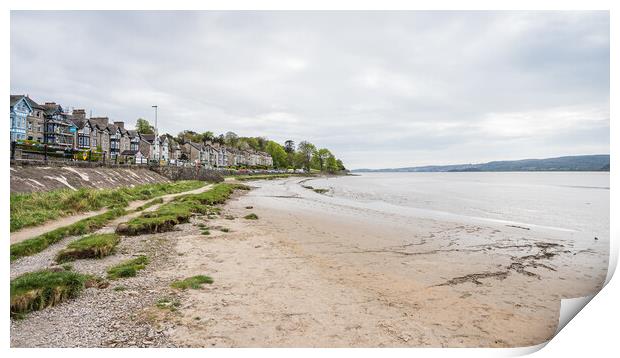 Arnside seafront and promenade panorama Print by Jason Wells