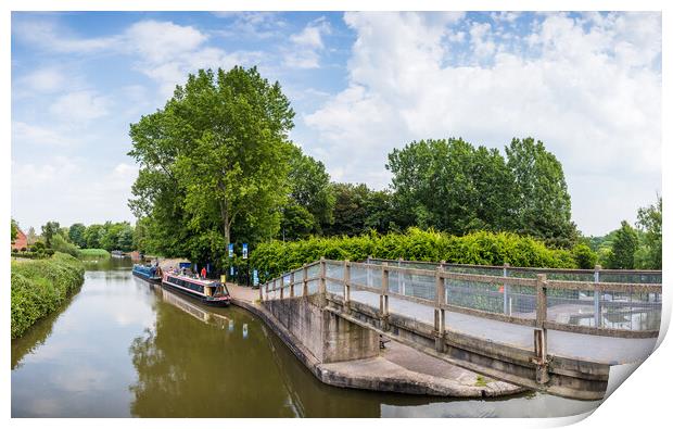 Overlooking the Trent and Mersey canal Print by Jason Wells