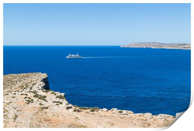 Cross-Channel Journey: Gozo-Malta Car Ferry Print by Jason Wells