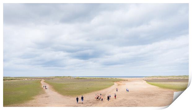 Holiday makers at Holkham Print by Jason Wells