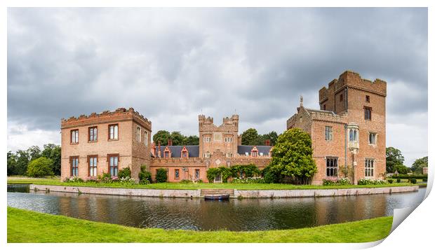 Boat moored by Oxburgh Hall Print by Jason Wells
