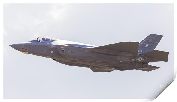 Valkyries F-35A Stealth fighter taking off Print by Jason Wells