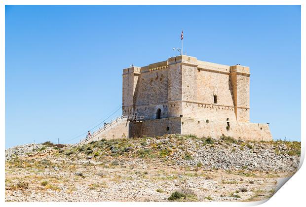 Saint Mary's Tower in Comino Print by Jason Wells