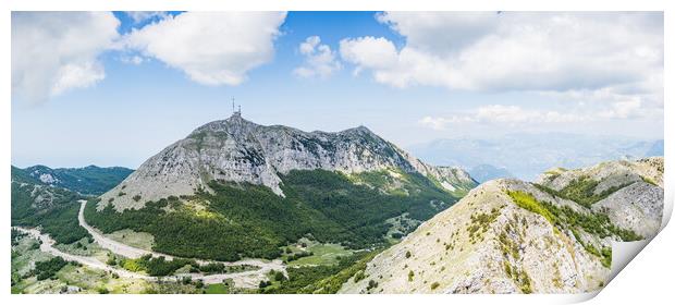 View of  Stirovnik from Mount Lovcen Print by Jason Wells