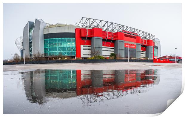 Reflections of Old Trafford Stadium Print by Jason Wells