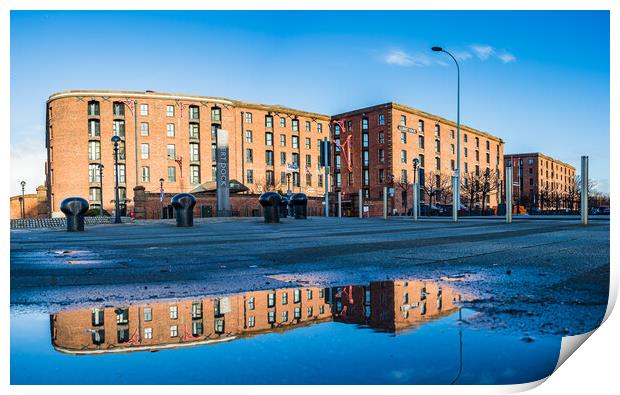 Reflections of the Albert Dock Print by Jason Wells