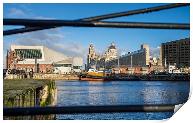 Brocklebank tug pictured on the Liverpool waterfront Print by Jason Wells