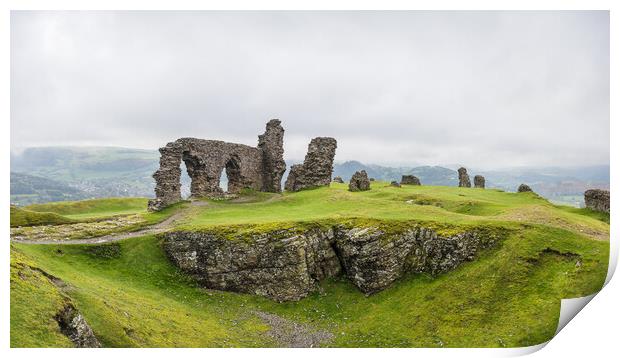 Castell Dinas Bran panorama Print by Jason Wells