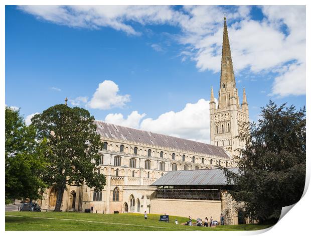 Norwich Cathedral entrance Print by Jason Wells