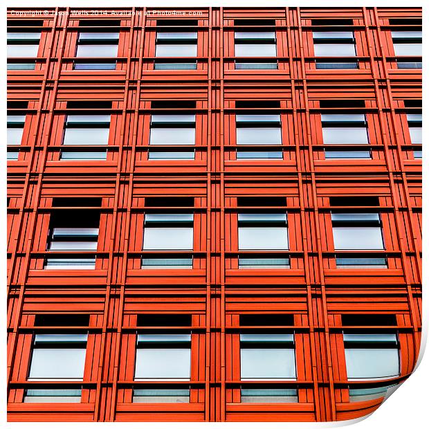 Red office block in London Print by Jason Wells