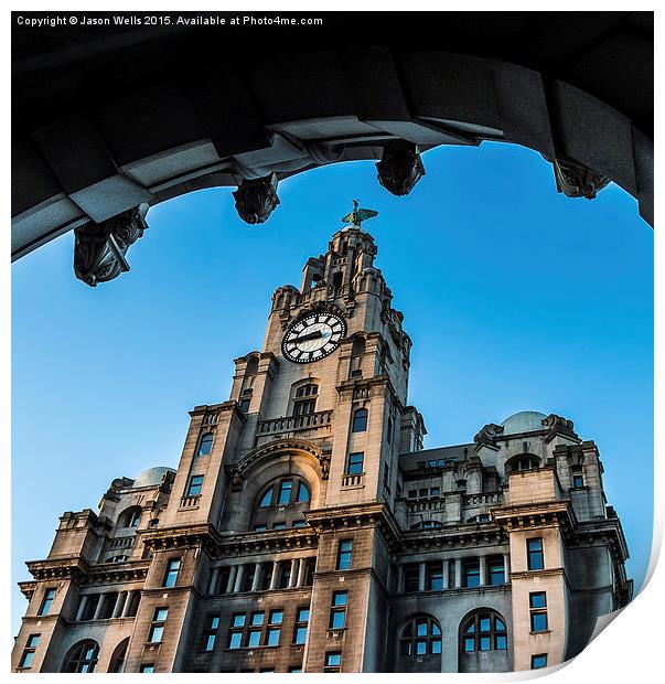  Framing the Royal Liver Building Print by Jason Wells