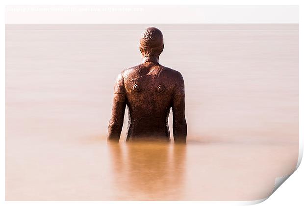 Iron man at high tide Print by Jason Wells