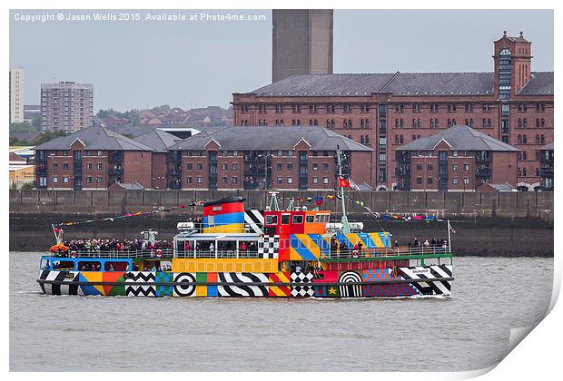  Dazzle ferry on the Mersey Print by Jason Wells