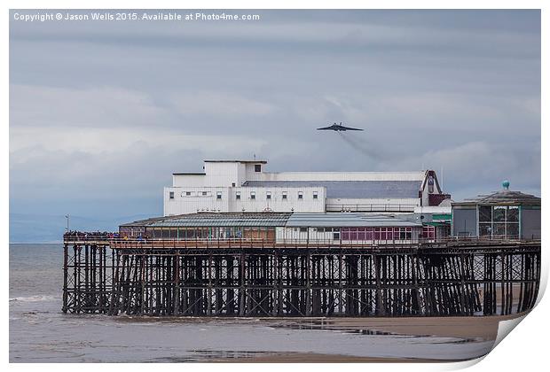 XH558 approaches Blackpool for the last time Print by Jason Wells