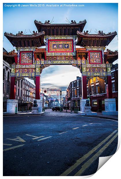 Liverpool China town Print by Jason Wells