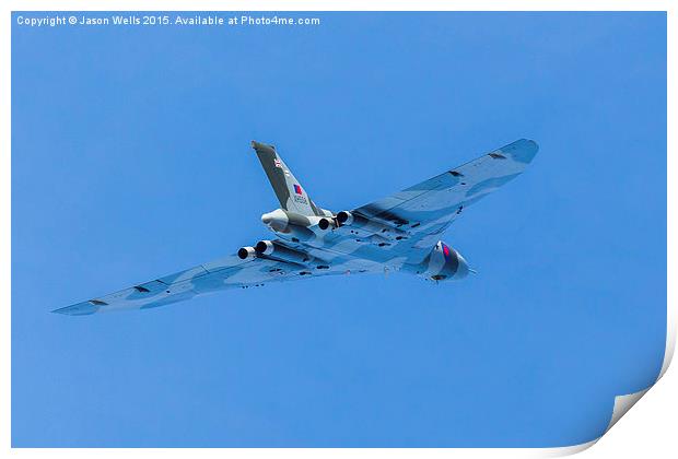 Avro Vulcan lit up by the autumn sun Print by Jason Wells