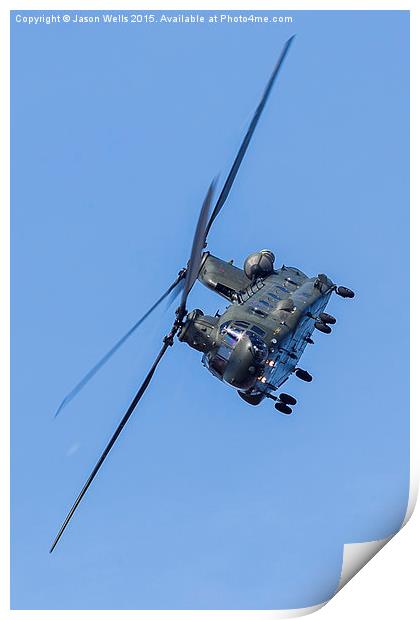 Portrait crop of the RAF Chinook Print by Jason Wells