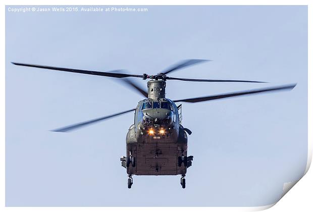 Face on with the RAF Chinook Print by Jason Wells