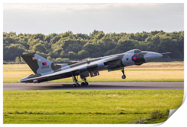 The Vulcan rolls down the runway Print by Jason Wells