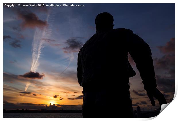 Captain FJ Walker looking out Print by Jason Wells