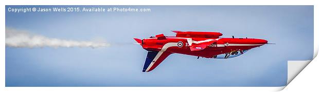 Panorama of a solo Red Arrow Print by Jason Wells