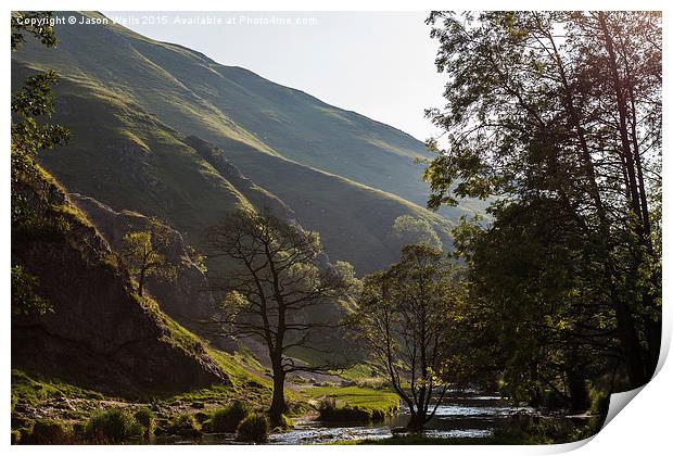 Dovedale before sunset Print by Jason Wells