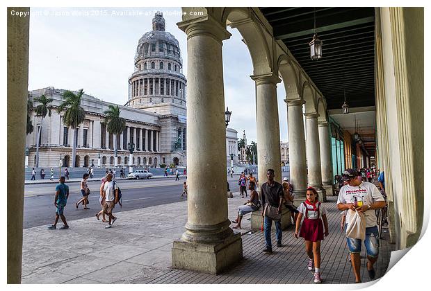 Capitol Building in Havana Print by Jason Wells