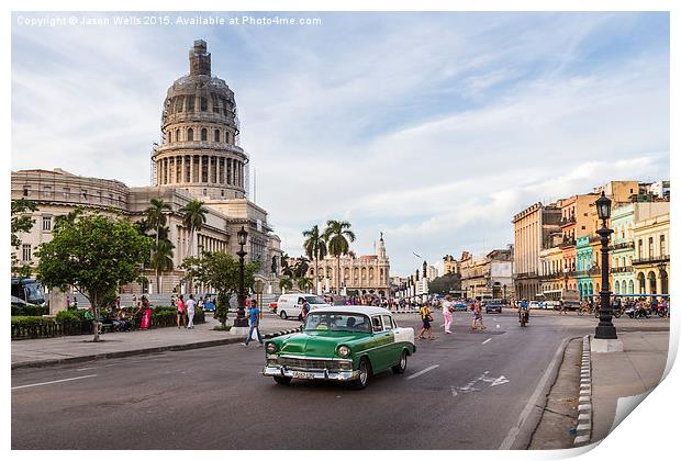 Colours of the Cuban capital Print by Jason Wells