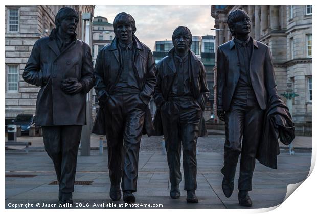 Fab Four statue Print by Jason Wells