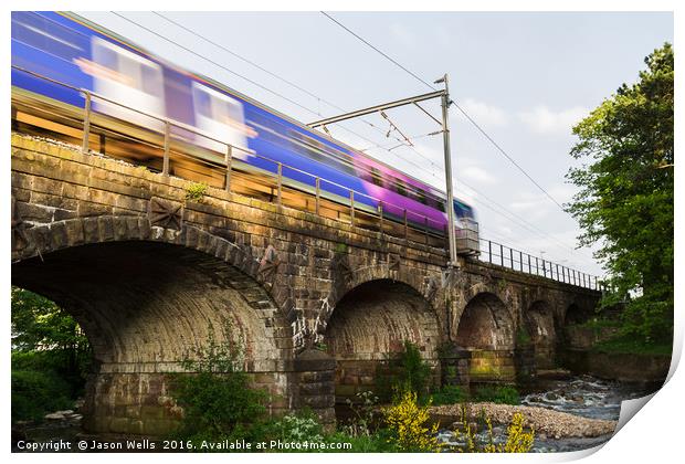 Transpennine Express train over the arches Print by Jason Wells