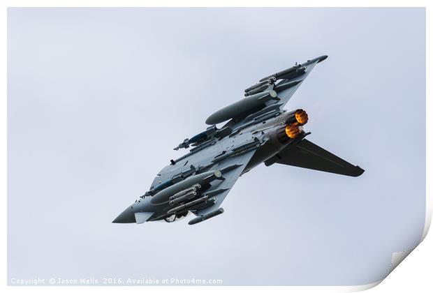 BAE Systems Typhoon loaded up with weapons Print by Jason Wells