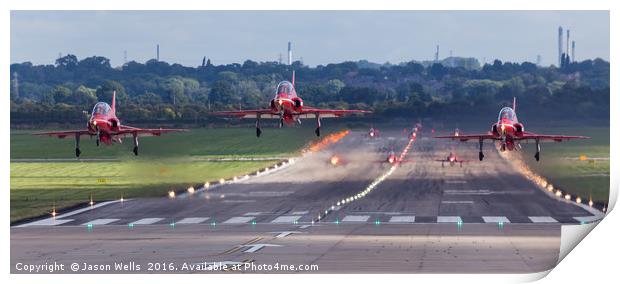 Red Arrows launching Print by Jason Wells