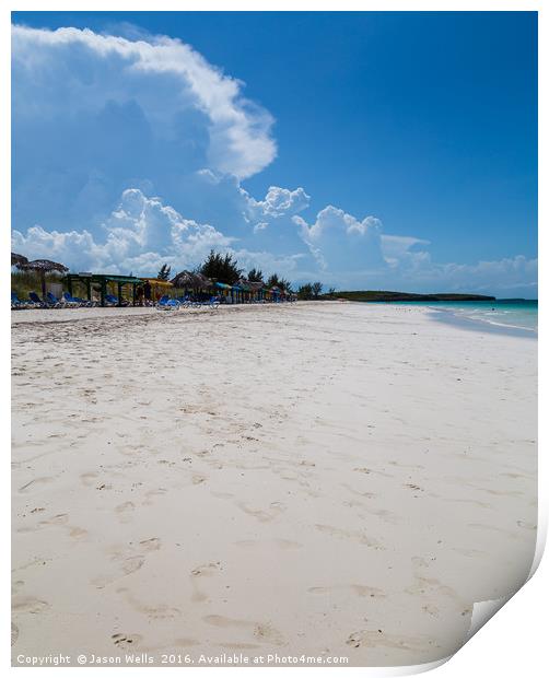 Blue skies & white sands Print by Jason Wells