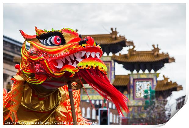 Up close with the Chinese Dragon Dance Print by Jason Wells