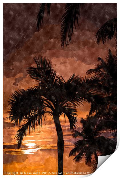 Dawn in Cayo Coco Print by Jason Wells