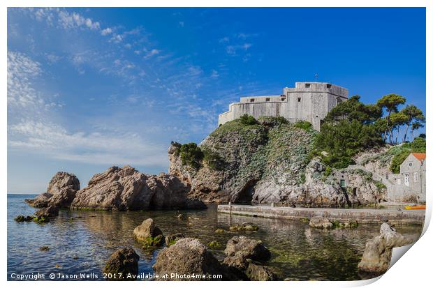 Fort Lovrijenac panorama Print by Jason Wells