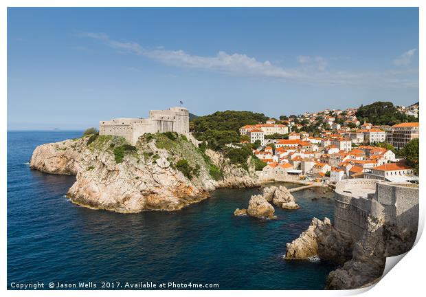 Fort Lovrijenac panorama Print by Jason Wells