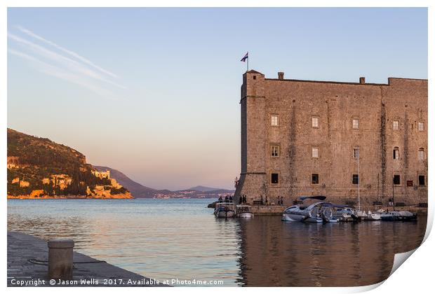 St Johns Fortress at dusk Print by Jason Wells