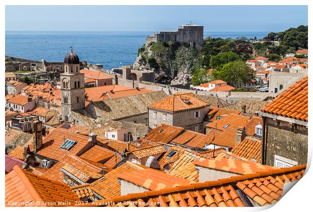 Fort Lovrijenac behind the Franciscan Monastery an Print by Jason Wells