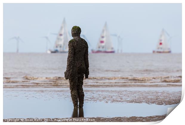 An Iron Man watches the start of the 2017/18 round Print by Jason Wells