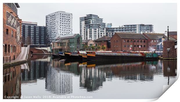 Reflections of Gas Street Basin Print by Jason Wells