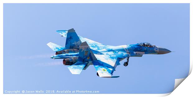 Su-27 Flanker Print by Jason Wells