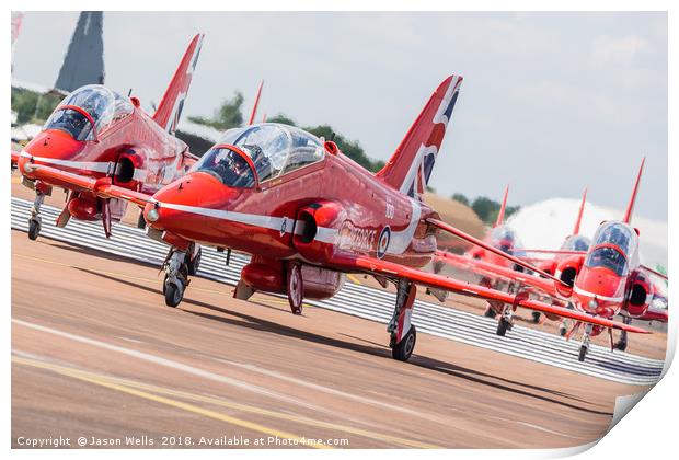 Royal Air Force Aerobatic Team the Red Arrows Print by Jason Wells