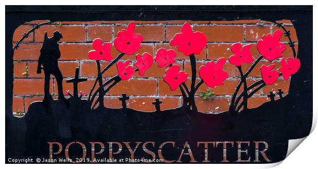 Poppyscatter bench Print by Jason Wells