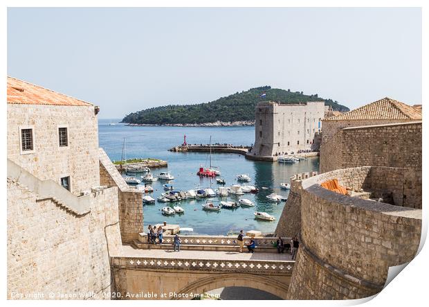 Entrance to Dubrovnik old town Print by Jason Wells